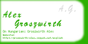 alex groszwirth business card